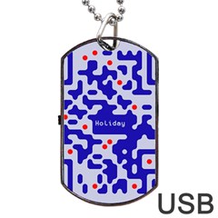 Digital Computer Graphic Qr Code Is Encrypted With The Inscription Dog Tag Usb Flash (one Side) by Amaryn4rt