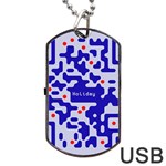 Digital Computer Graphic Qr Code Is Encrypted With The Inscription Dog Tag USB Flash (Two Sides) Front