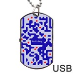 Digital Computer Graphic Qr Code Is Encrypted With The Inscription Dog Tag USB Flash (Two Sides) Back