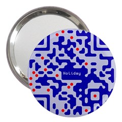 Digital Computer Graphic Qr Code Is Encrypted With The Inscription 3  Handbag Mirrors by Amaryn4rt