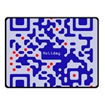 Digital Computer Graphic Qr Code Is Encrypted With The Inscription Double Sided Fleece Blanket (Small)  45 x34  Blanket Front