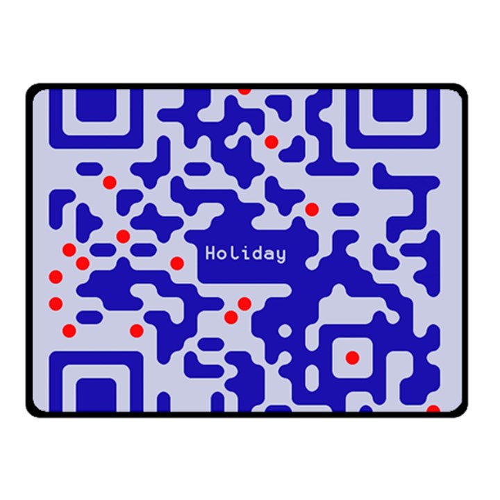 Digital Computer Graphic Qr Code Is Encrypted With The Inscription Double Sided Fleece Blanket (Small) 