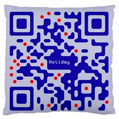 Digital Computer Graphic Qr Code Is Encrypted With The Inscription Standard Flano Cushion Case (one Side)