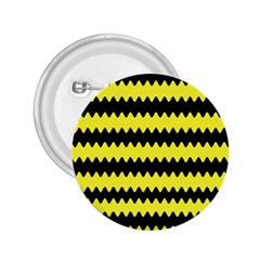 Yellow Black Chevron Wave 2 25  Buttons by Amaryn4rt