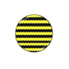 Yellow Black Chevron Wave Hat Clip Ball Marker (10 Pack) by Amaryn4rt