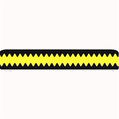 Yellow Black Chevron Wave Small Bar Mats