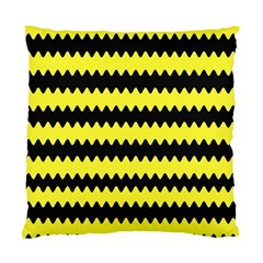 Yellow Black Chevron Wave Standard Cushion Case (one Side) by Amaryn4rt