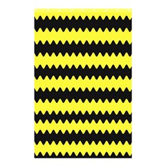 Yellow Black Chevron Wave Shower Curtain 48  X 72  (small)  by Amaryn4rt