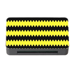 Yellow Black Chevron Wave Memory Card Reader With Cf