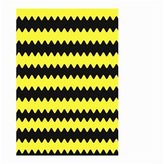 Yellow Black Chevron Wave Small Garden Flag (two Sides)