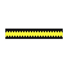 Yellow Black Chevron Wave Flano Scarf (mini)