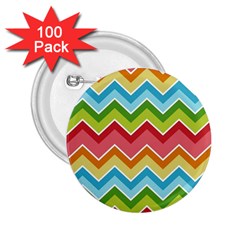 Colorful Background Of Chevrons Zigzag Pattern 2 25  Buttons (100 Pack)  by Amaryn4rt