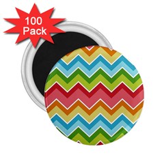 Colorful Background Of Chevrons Zigzag Pattern 2 25  Magnets (100 Pack)  by Amaryn4rt