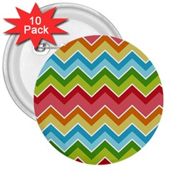 Colorful Background Of Chevrons Zigzag Pattern 3  Buttons (10 Pack)  by Amaryn4rt