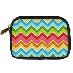 Colorful Background Of Chevrons Zigzag Pattern Digital Camera Cases by Amaryn4rt