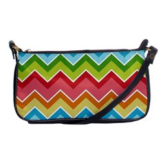 Colorful Background Of Chevrons Zigzag Pattern Shoulder Clutch Bags by Amaryn4rt