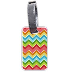 Colorful Background Of Chevrons Zigzag Pattern Luggage Tags (one Side) 