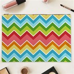 Colorful Background Of Chevrons Zigzag Pattern Cosmetic Bag (XXL)  Front