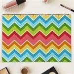 Colorful Background Of Chevrons Zigzag Pattern Cosmetic Bag (XXL)  Back