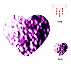 Bokeh Background In Purple Color Playing Cards (heart) 