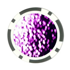 Bokeh Background In Purple Color Poker Chip Card Guard by Amaryn4rt