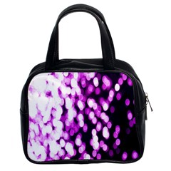 Bokeh Background In Purple Color Classic Handbags (2 Sides) by Amaryn4rt