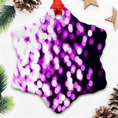 Bokeh Background In Purple Color Ornament (snowflake)