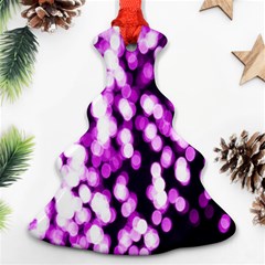 Bokeh Background In Purple Color Christmas Tree Ornament (two Sides) by Amaryn4rt