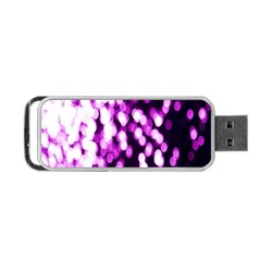 Bokeh Background In Purple Color Portable Usb Flash (one Side)