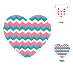 Chevron Pattern Colorful Art Playing Cards (heart) 