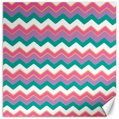 Chevron Pattern Colorful Art Canvas 12  X 12   by Amaryn4rt