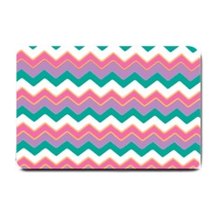 Chevron Pattern Colorful Art Small Doormat  by Amaryn4rt