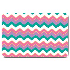 Chevron Pattern Colorful Art Large Doormat  by Amaryn4rt