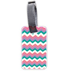 Chevron Pattern Colorful Art Luggage Tags (two Sides) by Amaryn4rt