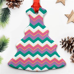 Chevron Pattern Colorful Art Ornament (christmas Tree) 