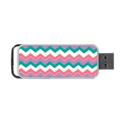 Chevron Pattern Colorful Art Portable Usb Flash (one Side) by Amaryn4rt