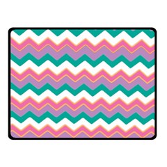 Chevron Pattern Colorful Art Double Sided Fleece Blanket (small) 