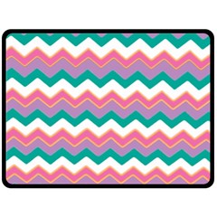 Chevron Pattern Colorful Art Double Sided Fleece Blanket (large) 