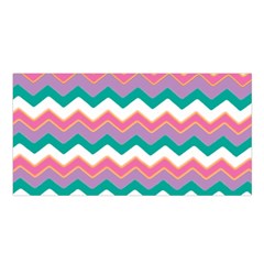 Chevron Pattern Colorful Art Satin Shawl by Amaryn4rt