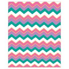 Chevron Pattern Colorful Art Drawstring Bag (small)