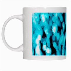 Bokeh Background In Blue Color White Mugs by Amaryn4rt