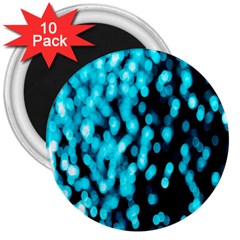 Bokeh Background In Blue Color 3  Magnets (10 Pack)  by Amaryn4rt