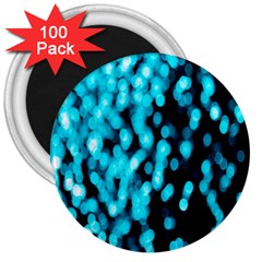 Bokeh Background In Blue Color 3  Magnets (100 Pack) by Amaryn4rt