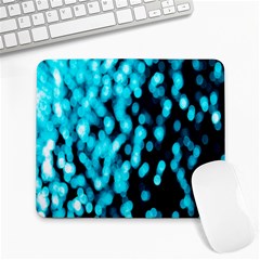 Bokeh Background In Blue Color Large Mousepads by Amaryn4rt