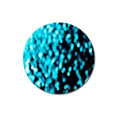 Bokeh Background In Blue Color Magnet 3  (round) by Amaryn4rt