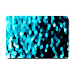 Bokeh Background In Blue Color Small Doormat  by Amaryn4rt