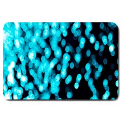 Bokeh Background In Blue Color Large Doormat  by Amaryn4rt