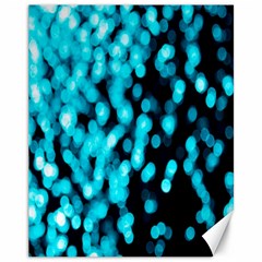 Bokeh Background In Blue Color Canvas 11  X 14   by Amaryn4rt