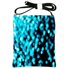 Bokeh Background In Blue Color Shoulder Sling Bags by Amaryn4rt