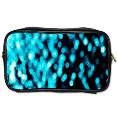 Bokeh Background In Blue Color Toiletries Bags by Amaryn4rt